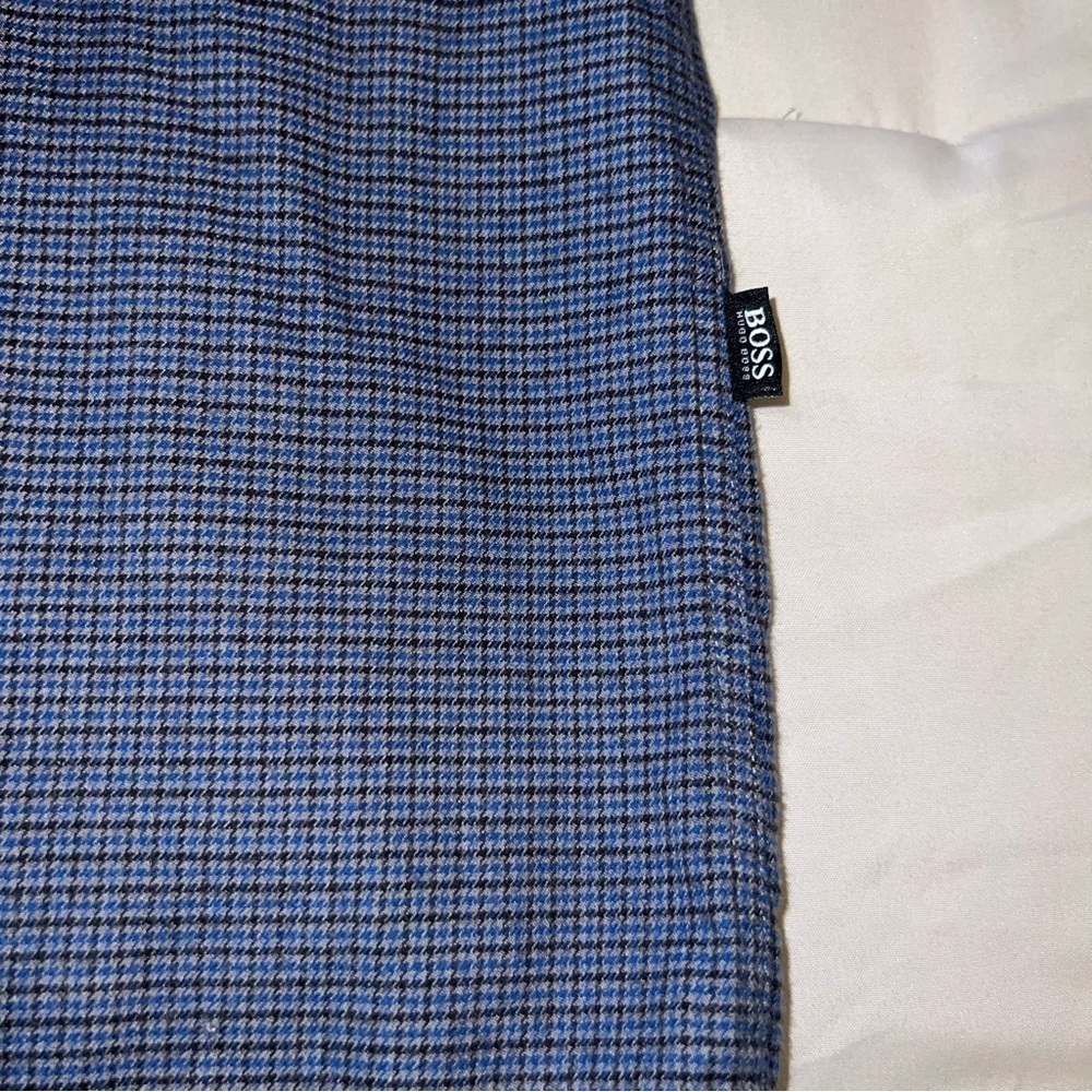 Boss Navy Patterned Casual Button Down Shirt Size… - image 2